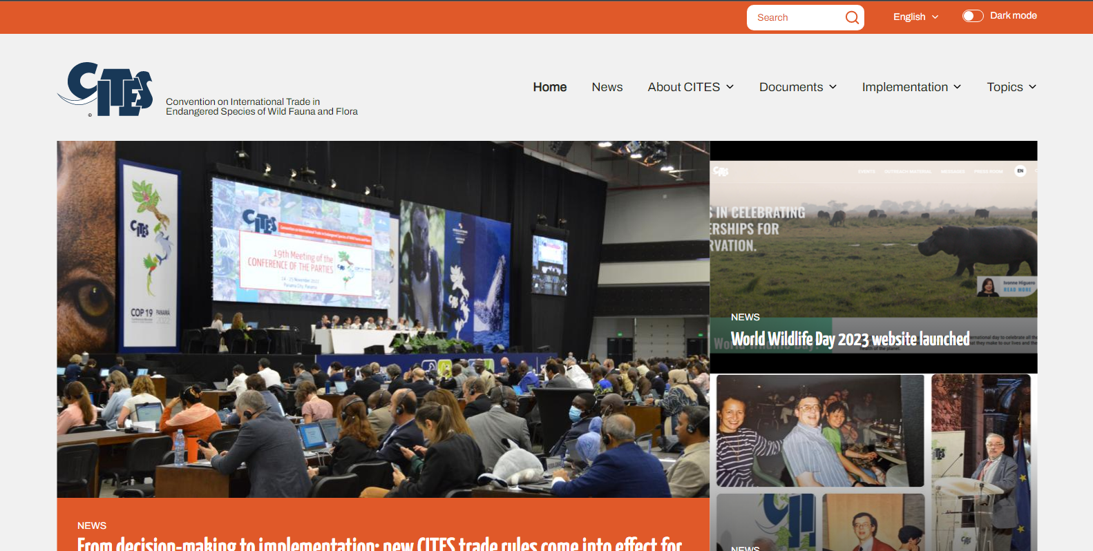 CITES Site Screenshot