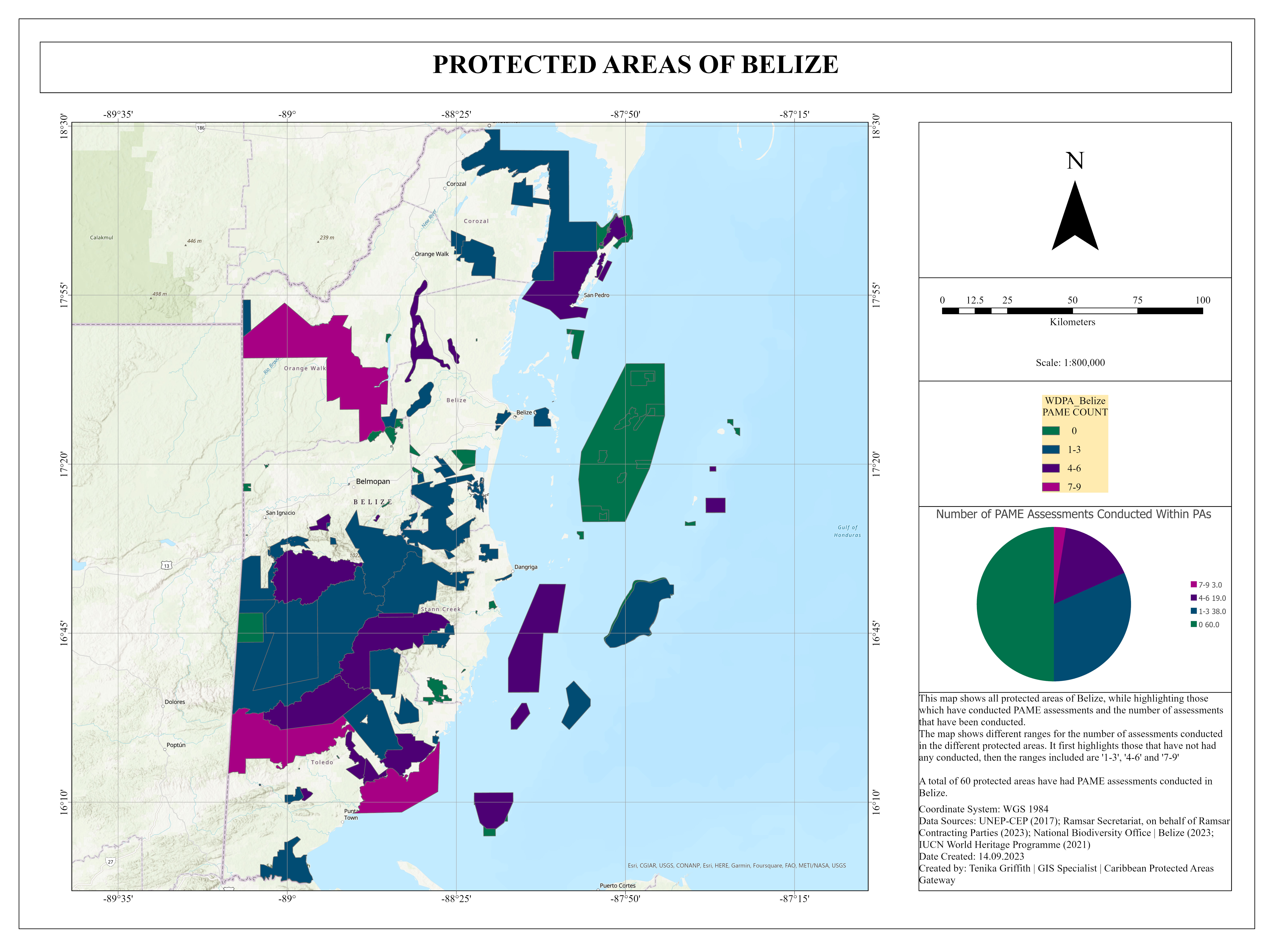 Belize Protected Areas Map