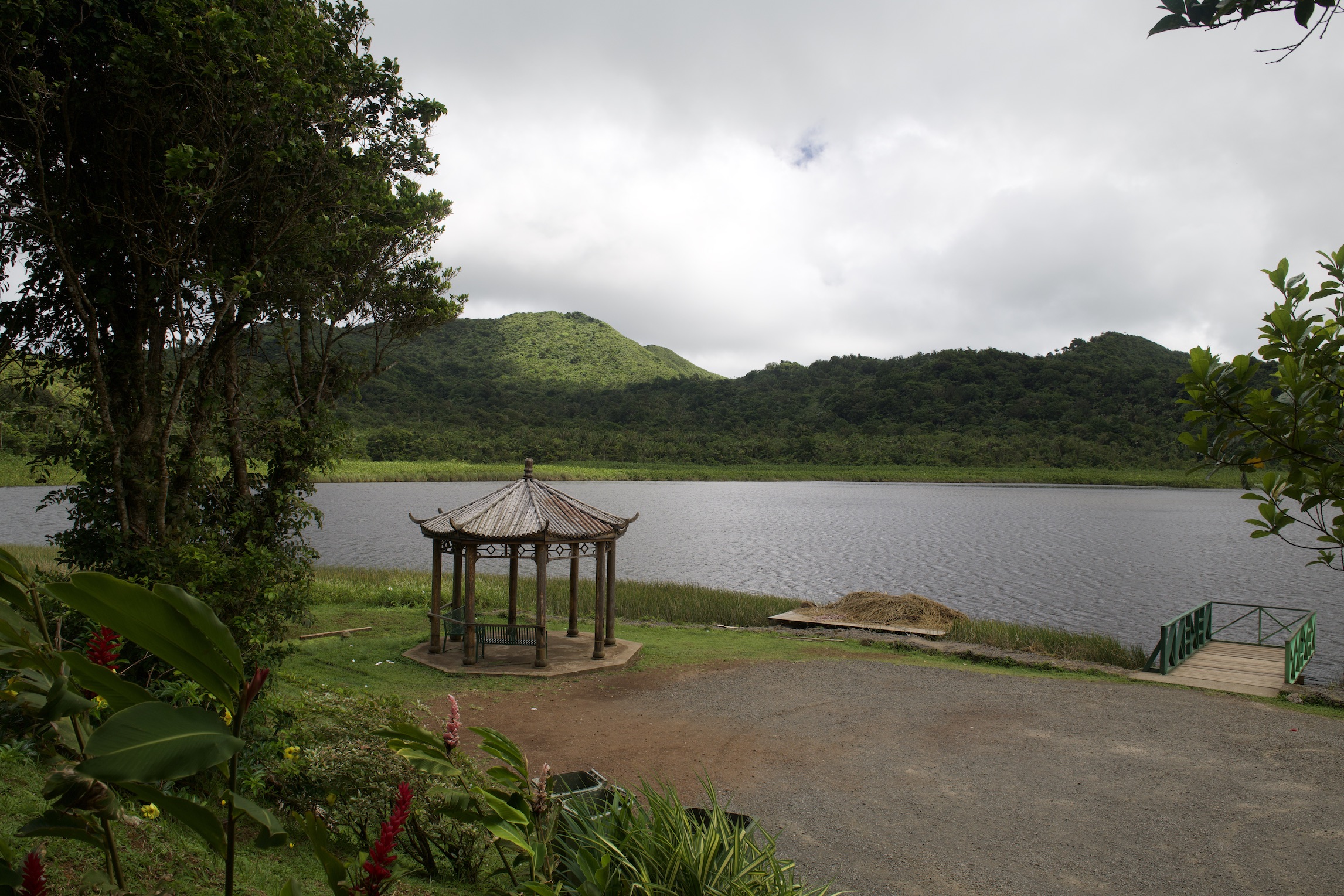 A Gazebo at The Grand Etang Lake